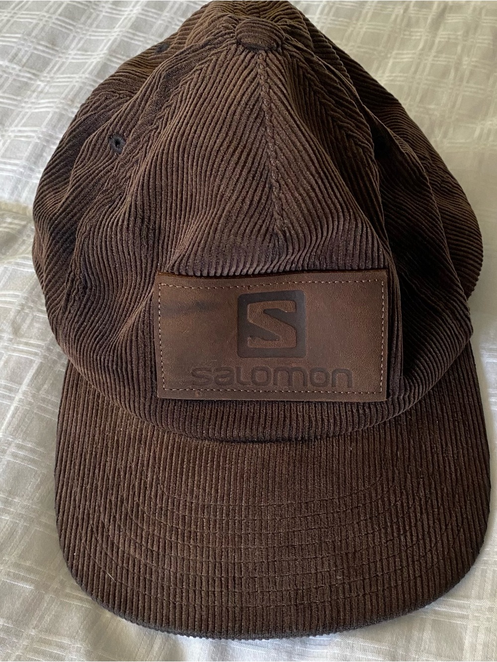 Salomon baseball cap brown cotton logo adjustable fall outdoor athletic Gorpcore